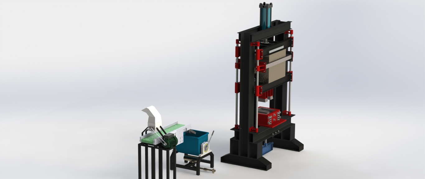 环保再生塑料和沙砖